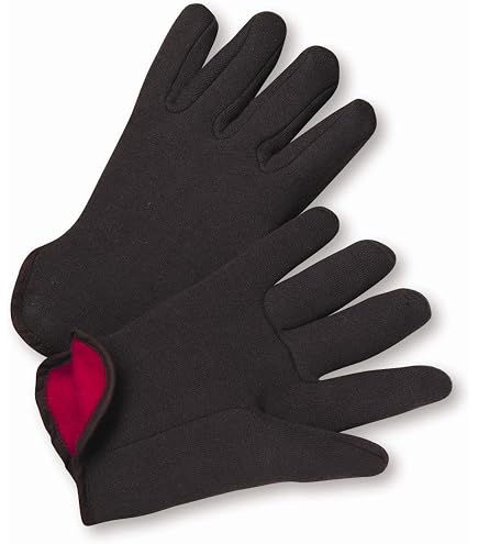 Cordova 1600 Red Lined Gloves, Slip-On Style, Brown Jersey, Large